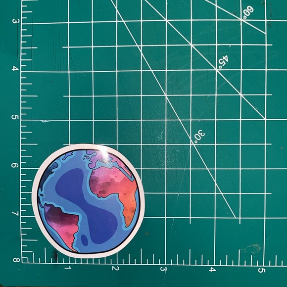 🌈20/$12🌈 Colorful Earth Sticker - Picture 2 of 3